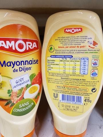 La liste d ingredients Mayonnaise-de-Dijon - Sante d acier